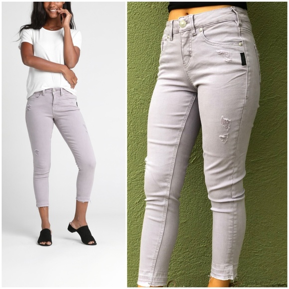 silver avery skinny crop